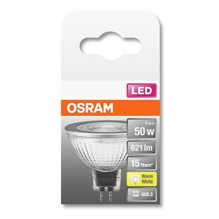 Osram ledlamp GU5,3 8W 621Lm MR16