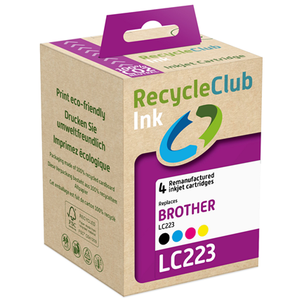 RecycleClub Cartridge compatible met  Brother  LC-223 Multipack