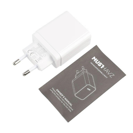 MustHavz USB-C Thuislader 30W + Power Delivery Wit