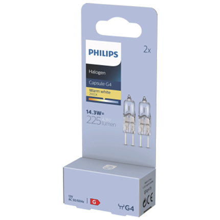 Philips Halogeen Lamp Capsule G4 14,3W 225Lm