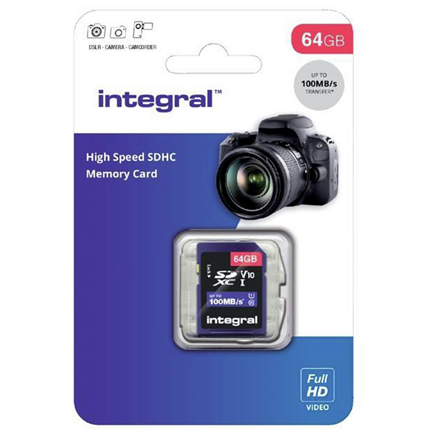 Integral Secure Digital kaart 64GB SDXC V10