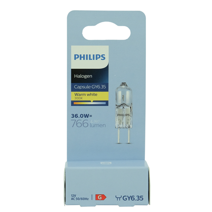 Philips Halogeen Lamp Capsule GY6,35 36W 766Lm