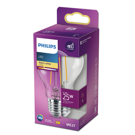 Philips Filament LED Lamp E27 25W 250Lm Warm Wit Classic