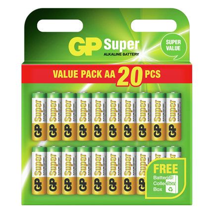 GP AA Super Alkaline Batterij 20 Stuks