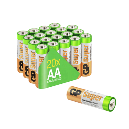 GP AA Super Alkaline Batterij 20 Stuks