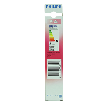 Philips PL-S lamp 2pins 9W Kleur 827