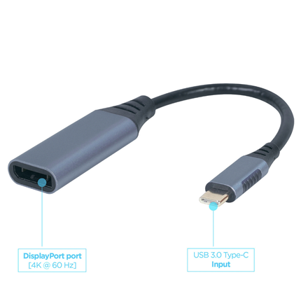 Cablexpert USB-C -> DisplayPort adapterkabel 15 cm