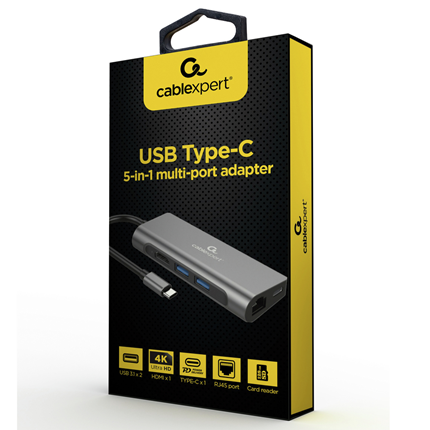 Cablexpert USB-C 5 in 1 Multipoort Adapter