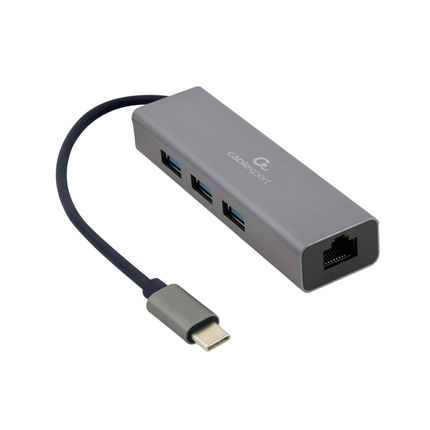Cablexpert 2 in een Multi Adapter USB-C -> UTP, 3x USB-A 3.1