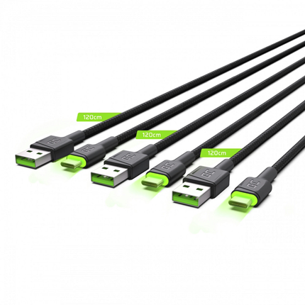 Green Cell Apple USB-C kabel set 3 stuks 1,2 meter