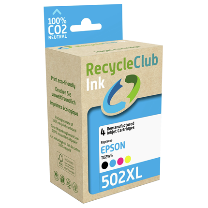 Recycle Club Cartridge compatible met Epson T02W6 502 XL Multipack
