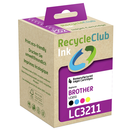 Recycle Club Cartridge compatible met Brother LC-3211 Multipack