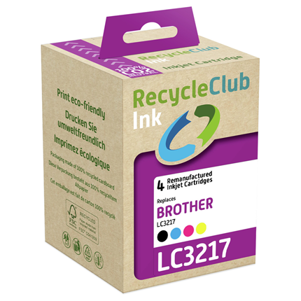 RecycleClub Cartridge compatible met  Brother  LC-3217 Multipack