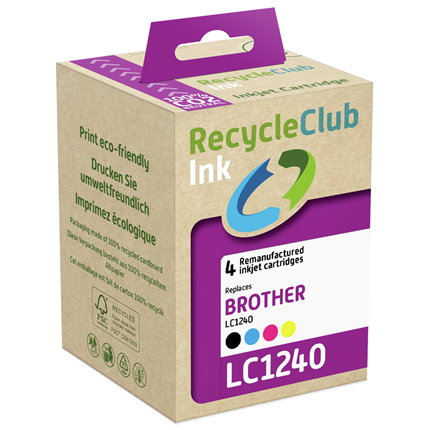 Recycle Club Cartridge compatible met Brother LC-1240 Multipack