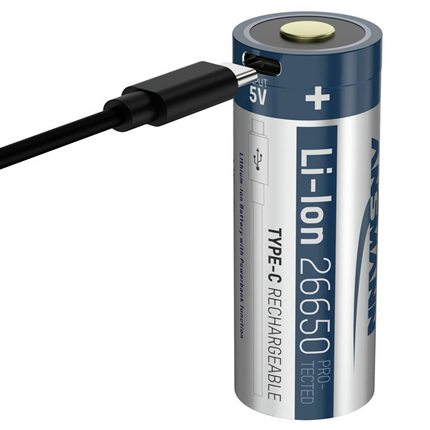 Ansmann Oplaadbare Batterij 22650 Li-Ion 3,6V 5100mAh