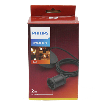 Philips Pendelsnoer Hanglamp Vintage Zwart 36107/30/PN E27