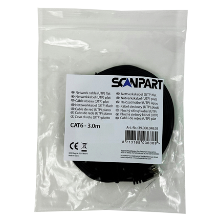 Scanpart Platte Netwerkkabel CAT6 3,0m