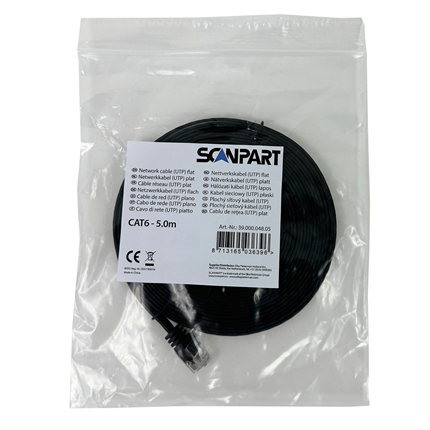 Scanpart Platte Netwerkkabel CAT6 5,0m