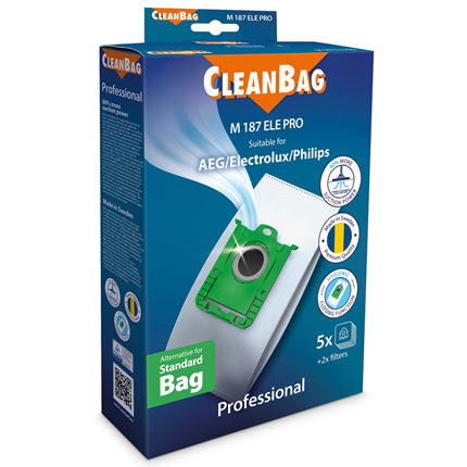 Cleanbag Stofzuigerzakken M187 ELE PRO - Alternatief voor Philips S-Bag