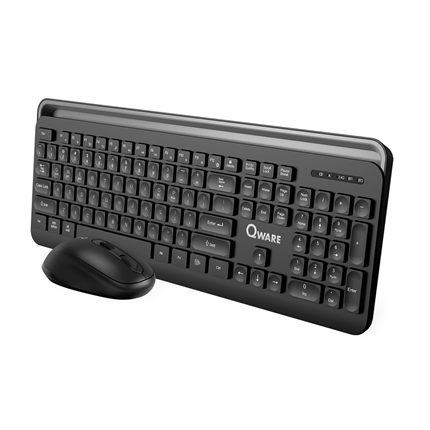 Qware Draadloos multi-mode toetsenbord + muis zwart Rotherham