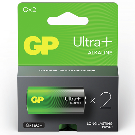 GP Ultra+ Alkaline C 2 Stuks