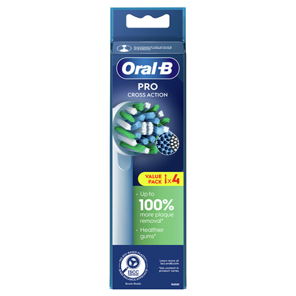 Oral-B Pro Cross Action Tandenborstel 4 Stuks Wit