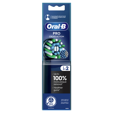 Oral-B Pro Cross Action Tandenborstel 2 Stuks Zwart