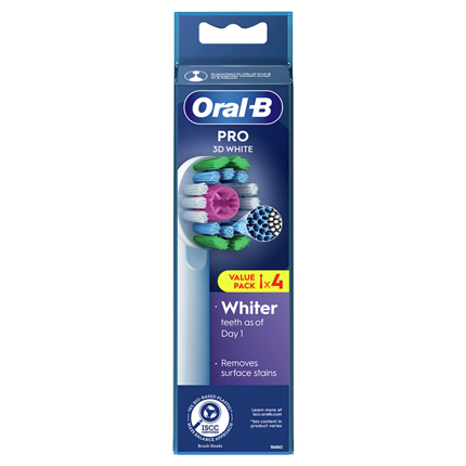 Oral-B Pro 3D White Tandenborstel 4 Stuks