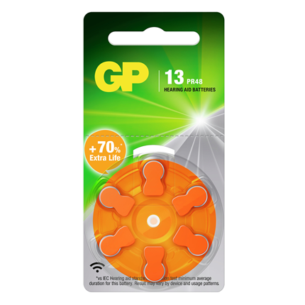 GP Knoopcel zinc air Oranje 13 PR48