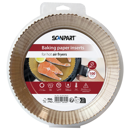Scanpart Airfryer bakpapier Ø20cm 100stuks