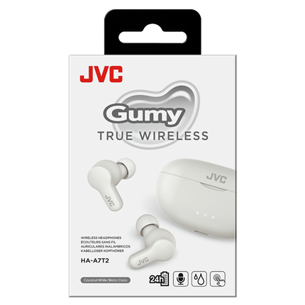 JVC True Wireless in-ear Gumy hoofdtelefoon Wit HA-A7T2