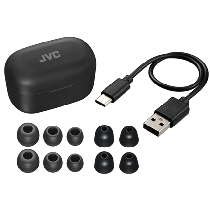JVC Memory Foam Earbuds met Noise Cancelling in-ear hoofdtelefoon zwart HA-A25T
