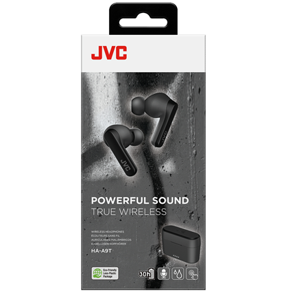 JVC Powerful Sound True Wireless in-ear hoofdtelefoon zwart HA-A9T