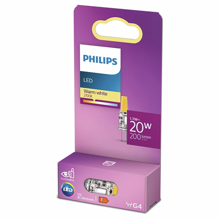 Philips LED capsule G4 1,7W 2700K Helder