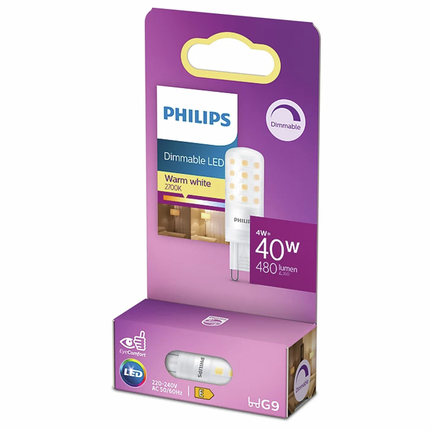 Philips LED capsule G9 4W 2700K Mat Dimbaar