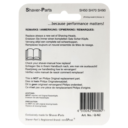Shaver Parts Scheerkop voor Philips SH50/SH70/SH90