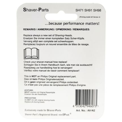 Shaver Parts Scheerkop voor Philips SH71/SH91/SH98