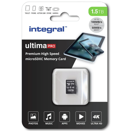 Integral micro sd kaart 1,5TB SDXC V30