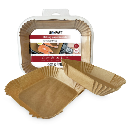 Scanpart Airfryer bakpapier 20,5x15,5 cm 100stuks