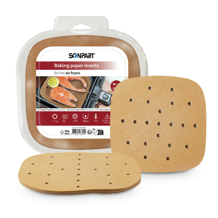 Scanpart Airfryer bakpapier bodem 20x20 cm 100 stuks