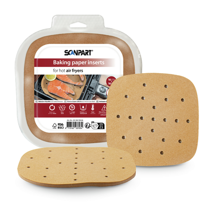 Scanpart Airfryer bakpapier bodem 16x16 cm 100 stuks