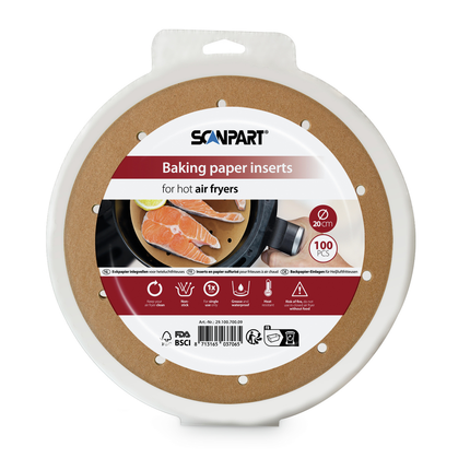 Scanpart Airfryer bakpapier bodem Ø20cm 100stuks