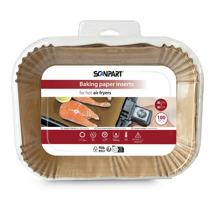 Scanpart Airfryer bakpapier 31x20,5 cm 100stuks