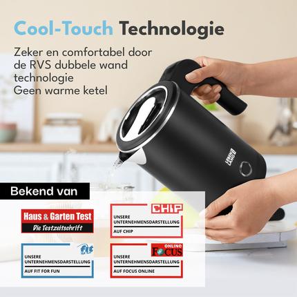 Lebenlang LBL2319 Reis Waterkoker Zwart 0,5 L