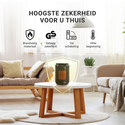 Lebenlang LBE0279 Keramische Wifi Ventilatorkachel met App en Afstandsbediening