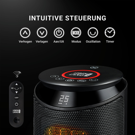 Lebenlang LBE0279 Keramische Wifi Ventilatorkachel met App en Afstandsbediening