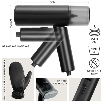 Lebenlang LBL5267 Reis Handstomer Opvouwbaar Zwart