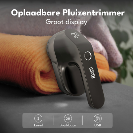 Lebenlang LBL105 Pluizentondeuse Oplaadbaar Zwart