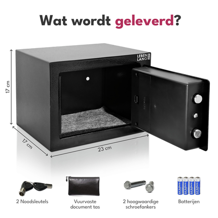 Lebenlang LBL201 Kluis met Elektronisch Cijferslot