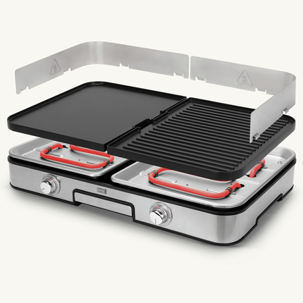 Lebenlang LBG8586 Tafelgrill RVS incl. Grilltang